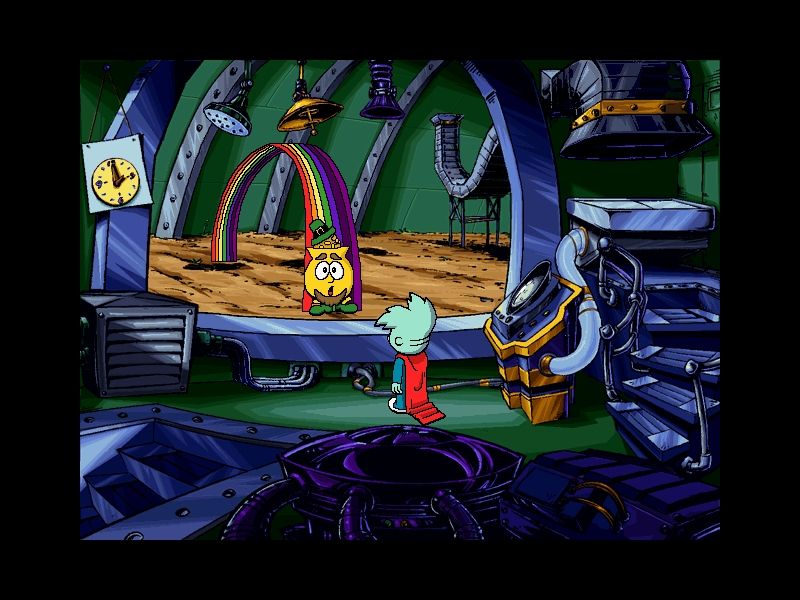 Pajama Sam 2: Thunder and Lightning aren't so Frightening (Windows) screenshot: - including rainbows and pots of gold.