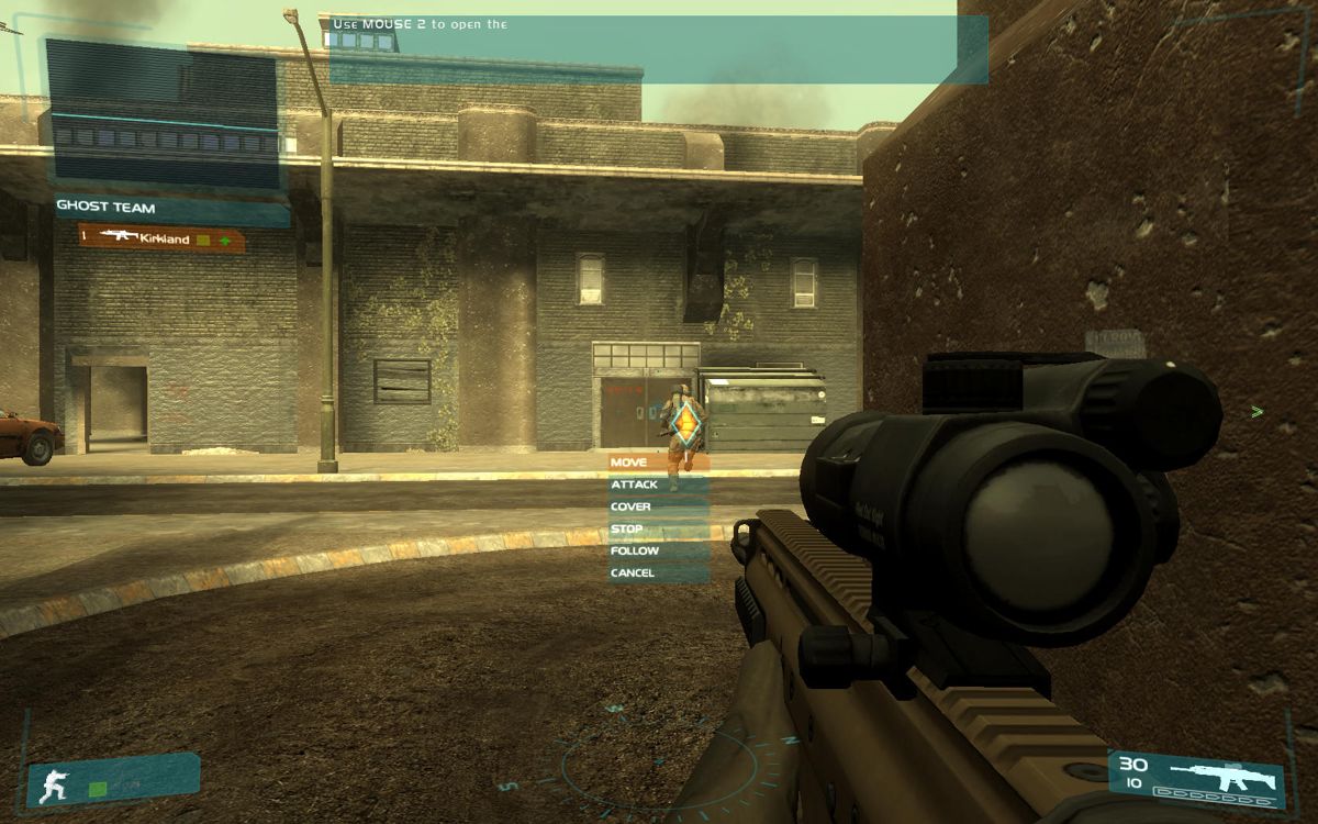 Tom Clancy's Ghost Recon: Advanced Warfighter (Windows) screenshot: Orders menu.