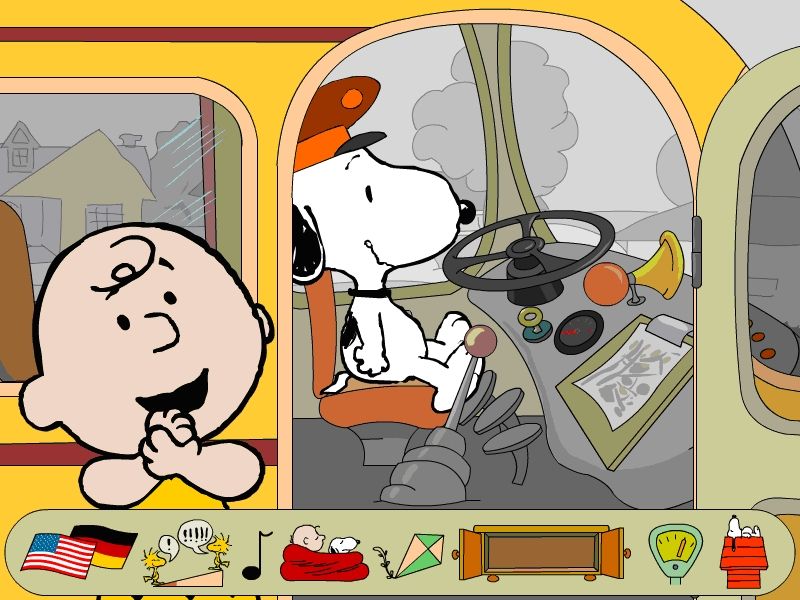 Where's the Blanket Charlie Brown? (Windows) screenshot: Snoopy is a dog of many hats.