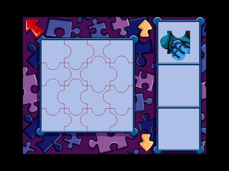 Pajama Sam 2: Thunder and Lightning aren't so Frightening (Windows) screenshot: You'll find these puzzle pieces in some odd spots.