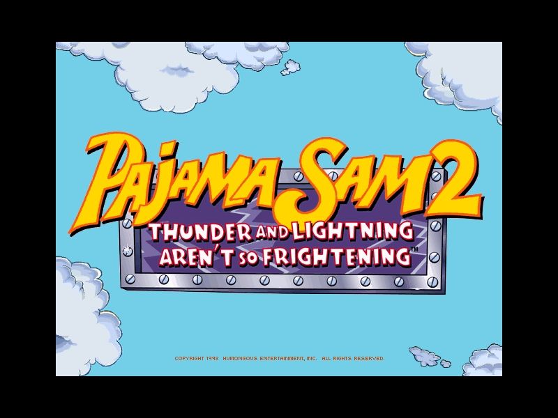 Pajama Sam 2: Thunder and Lightning aren't so Frightening (Windows) screenshot: Pajama Sam 2 title screen
