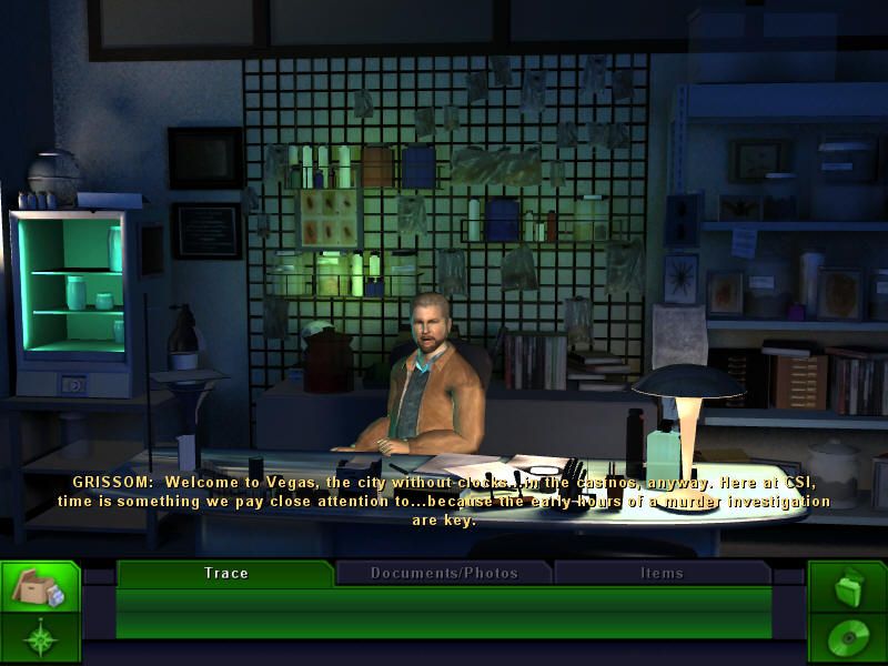 CSI: Crime Scene Investigation - 3 Dimensions of Murder (Windows) screenshot: Being welcomed to the team.