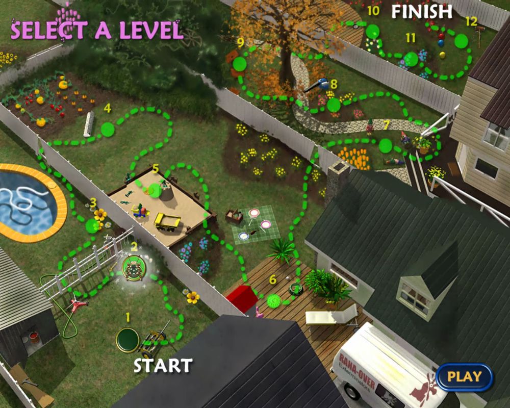 Tumblebugs (Windows) screenshot: A view of the game map