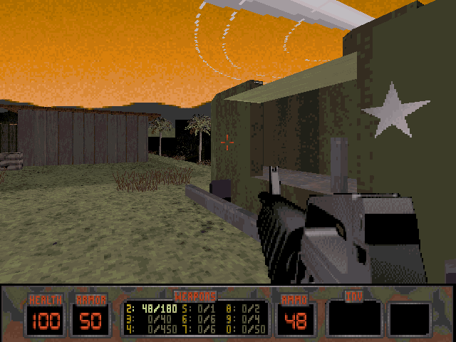 NAM (DOS) screenshot: Entering Level 1.