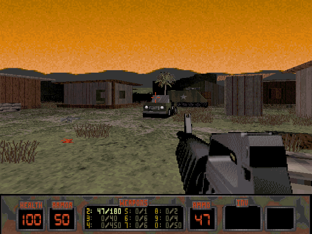 NAM (DOS) screenshot: Some vehicles