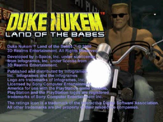 Duke Nukem: Land of the Babes (PlayStation) screenshot: Title screen