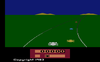 Enduro (Atari 2600) screenshot: Title screen / game demo