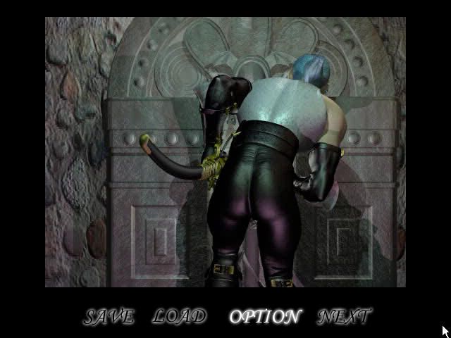 Doll: Ouroboros 2 (Windows) screenshot: Even tough, blue-haired, leather pants-wearing assassins can get thirsty!