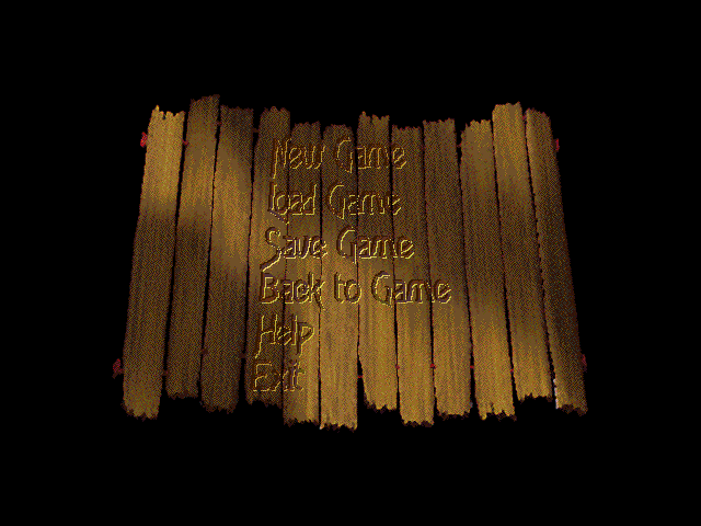 Karma: Curse of the 12 Caves (Windows 3.x) screenshot: Start menu