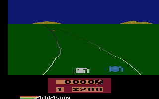 Enduro (Atari 2600) screenshot: Beginning a race