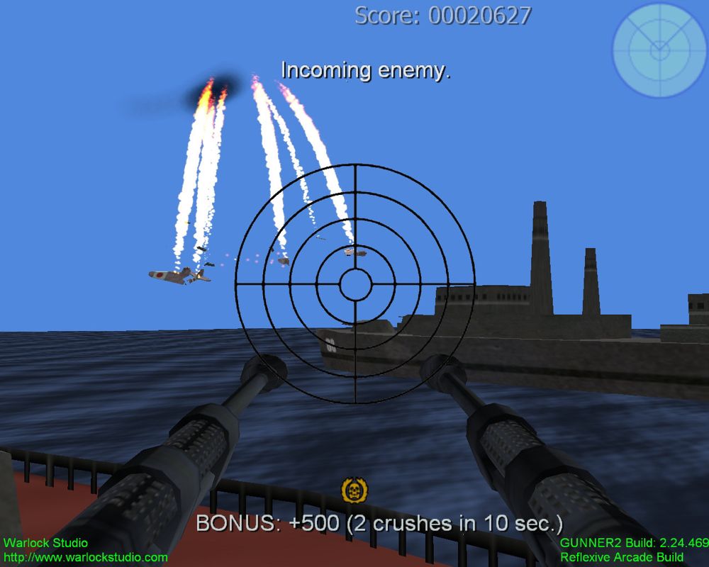 Gunner 2 (Windows) screenshot: Protect the allied ships