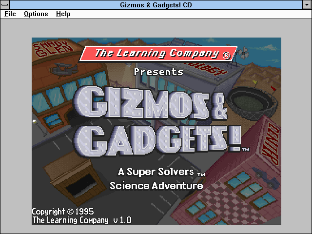 Super Solvers: Gizmos & Gadgets! (Windows 3.x) screenshot: Title screen