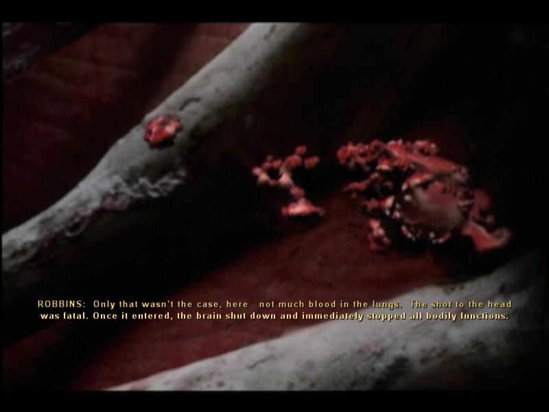 CSI: Crime Scene Investigation - 3 Dimensions of Murder (Windows) screenshot: You will be frequently presented with the videos reconstructing the events.
