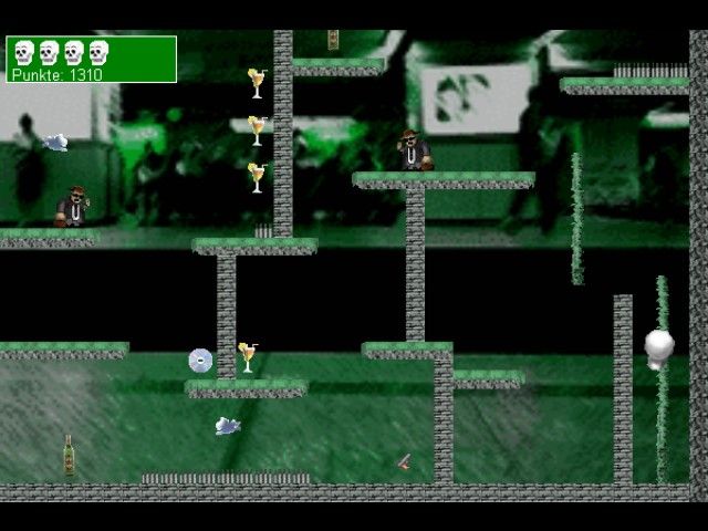 Zwölfzehn (Windows) screenshot: Don't jump on the nails if you don't want to get killed.