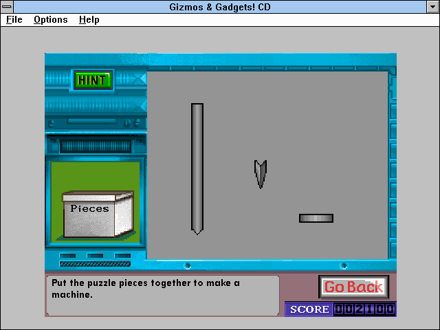 Super Solvers: Gizmos & Gadgets! (Windows 3.x) screenshot: Picture assembling puzzle