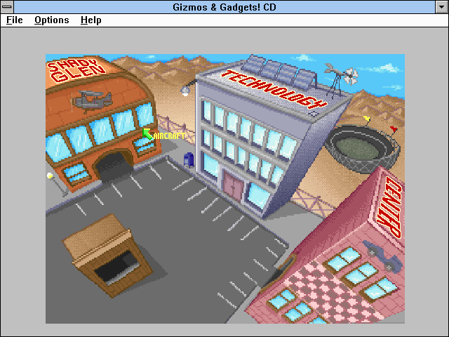 Super Solvers: Gizmos & Gadgets! (Windows 3.x) screenshot: Level selection