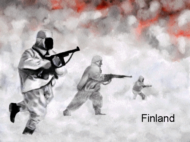 Allied General (Windows 3.x) screenshot: Finland campaign loading screen