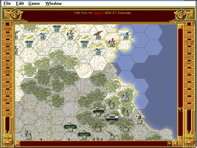 Allied General (Windows 3.x) screenshot: Axis interface