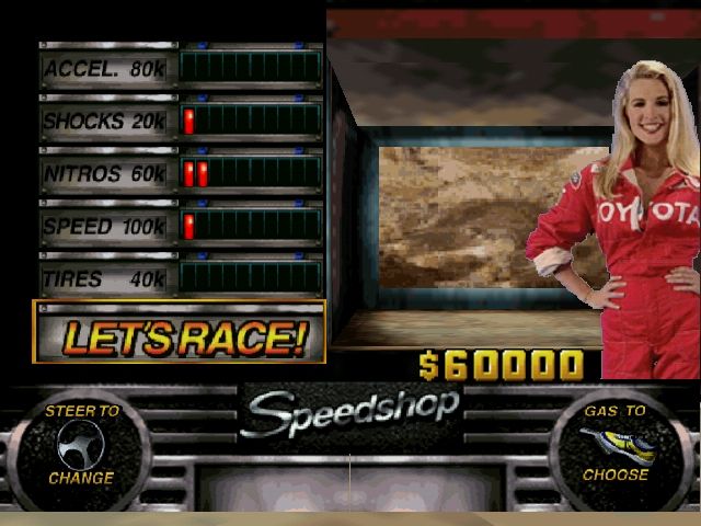 Off Road Challenge (Nintendo 64) screenshot: Upgrading Truck Screen