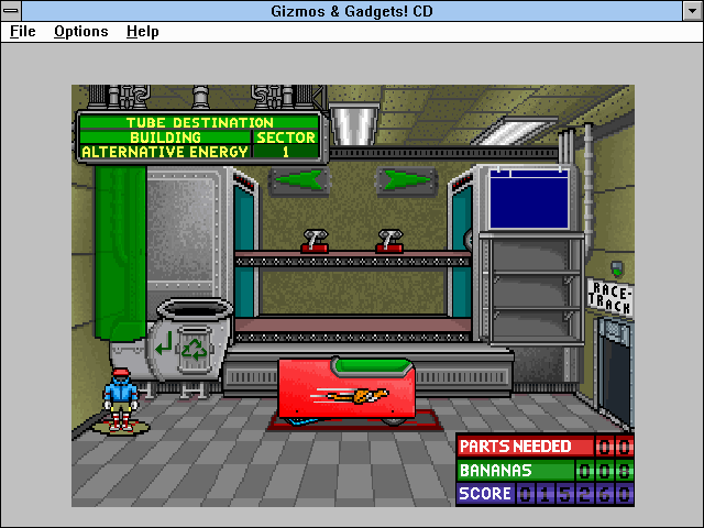 Super Solvers: Gizmos & Gadgets! (Windows 3.x) screenshot: Alternative energy vehicle built