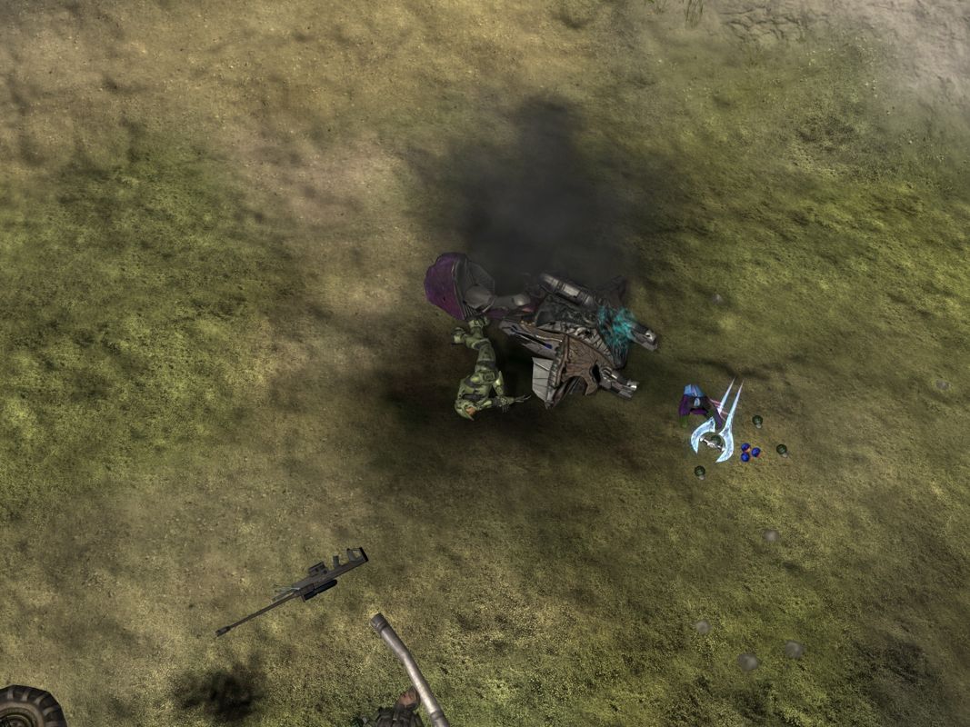Halo 2 (Windows) screenshot: Even the Master Chief dies sometimes.