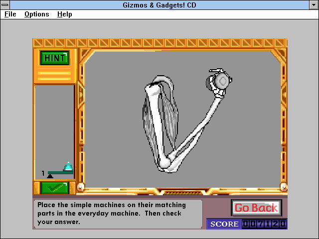 Super Solvers: Gizmos & Gadgets! (Windows 3.x) screenshot: Another matching machines puzzle