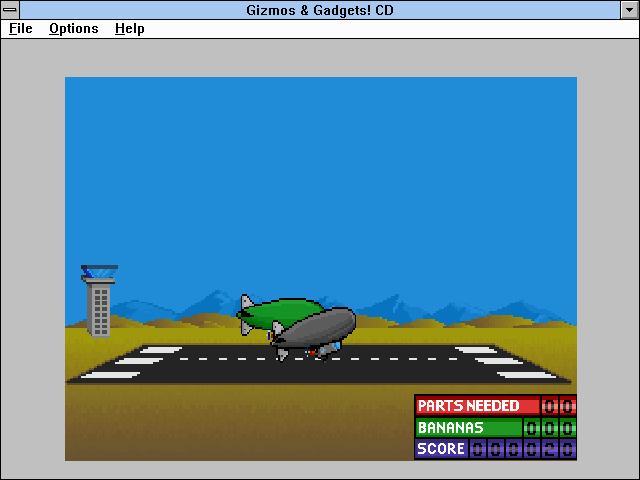 Super Solvers: Gizmos & Gadgets! (Windows 3.x) screenshot: Aircraft race