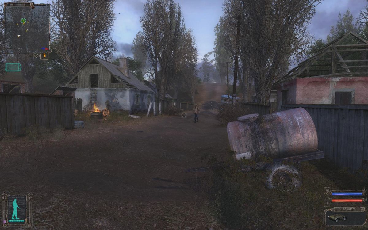 S.T.A.L.K.E.R.: Shadow of Chernobyl (Windows) screenshot: This is the small village where you start off the game.