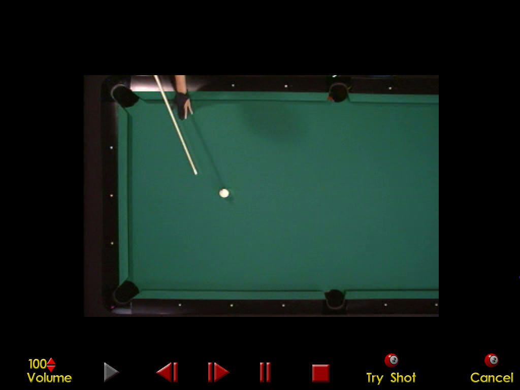 Virtual Pool 3 (Windows) screenshot: Equal angle in, equal angle out