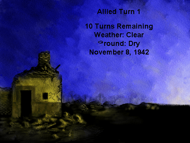 Allied General (Windows 16-bit) screenshot: Allied turn loading screen