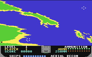 Beach-Head (Commodore 64) screenshot: In battle