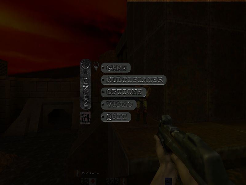 Quake II (Windows) screenshot: Main menu