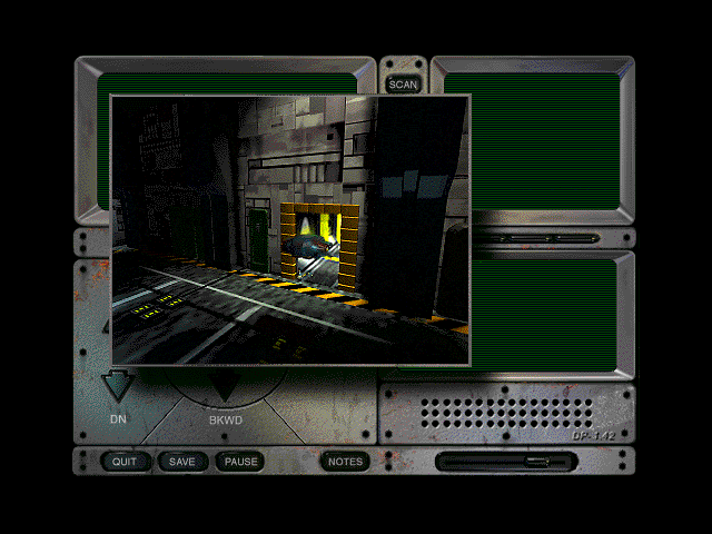 Iron Helix (Windows 3.x) screenshot: Probe entering the station