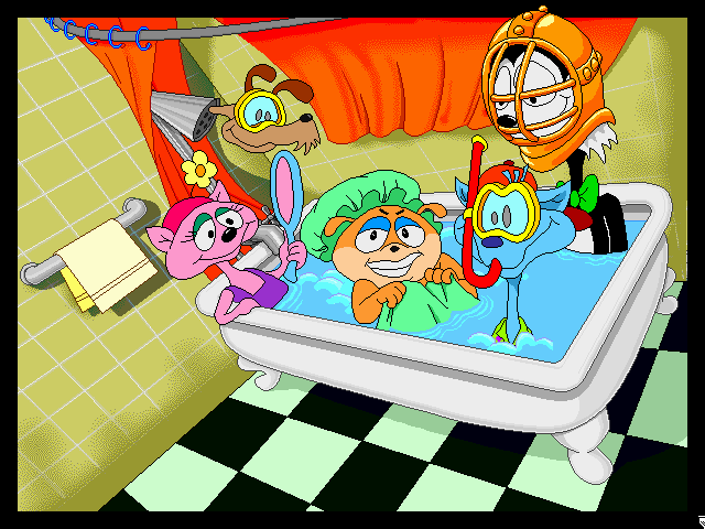 Stay Tooned! (Windows 16-bit) screenshot: Bathtub