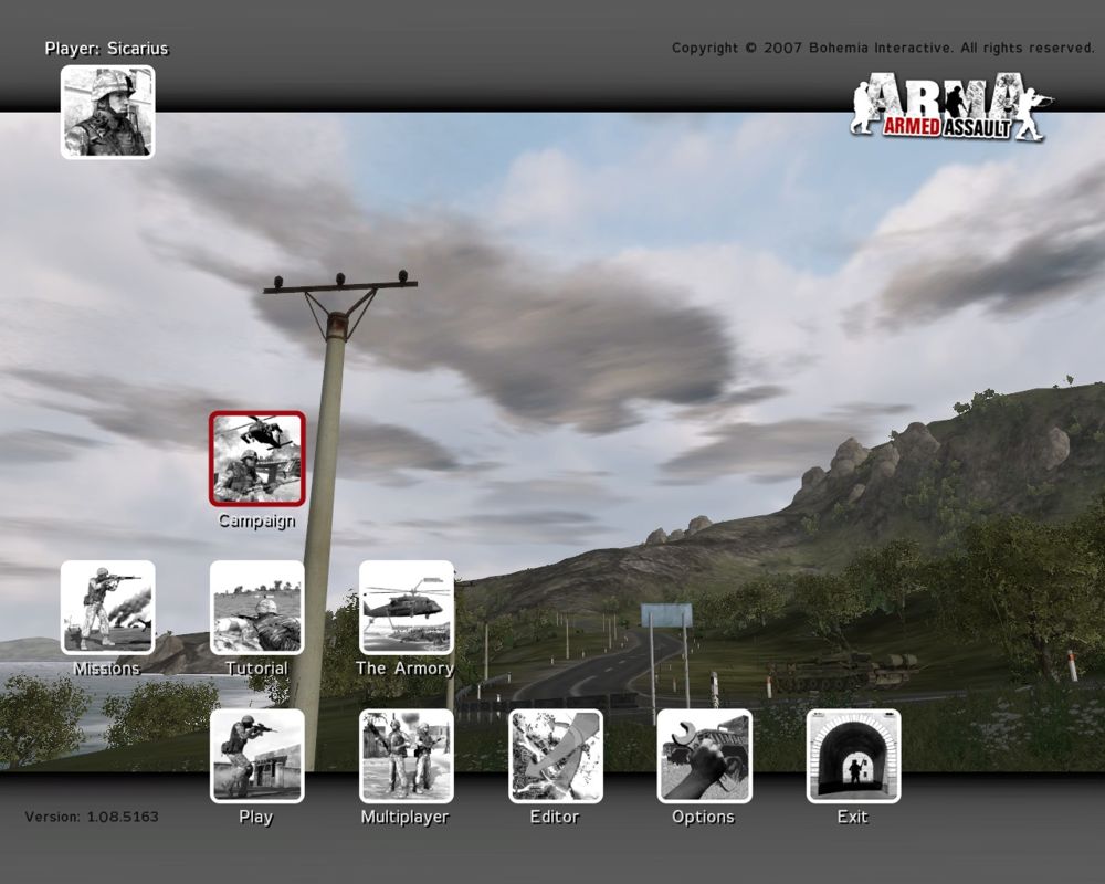 ArmA: Combat Operations (Windows) screenshot: Main menu