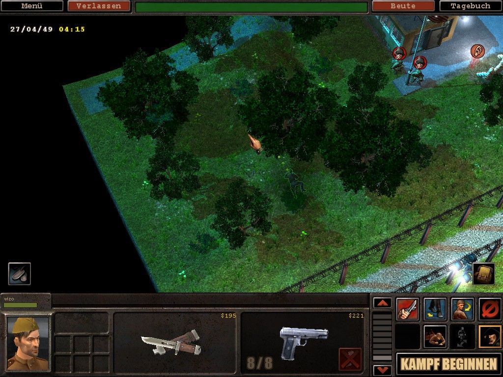 Hammer & Sickle (Windows) screenshot: Crossing the German border at night.