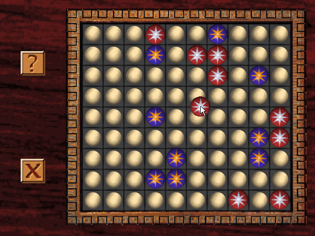 Milo (Windows 16-bit) screenshot: <moby game="Draughts">Checkers</moby> puzzle