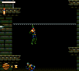Judge Dredd (Game Gear) screenshot: Climb along cables