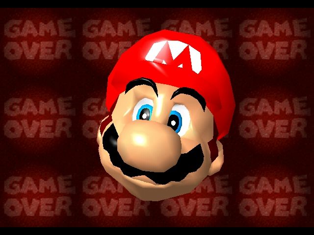 Super Mario 64 (Nintendo 64) screenshot: Game over