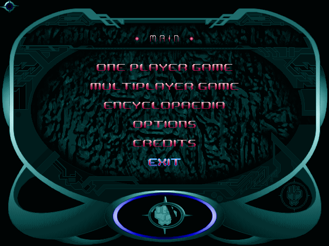 Darklight Conflict (DOS) screenshot: Main menu