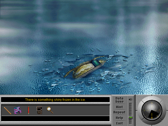 Team Xtreme: Operation Weather Disaster (Windows 3.x) screenshot: Scarab inserted in ice