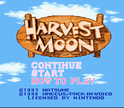 Harvest Moon (SNES) screenshot: Title Screen