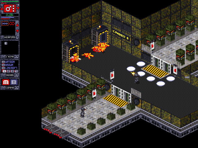 Gender Wars (DOS) screenshot: Enemy spawn point massacre