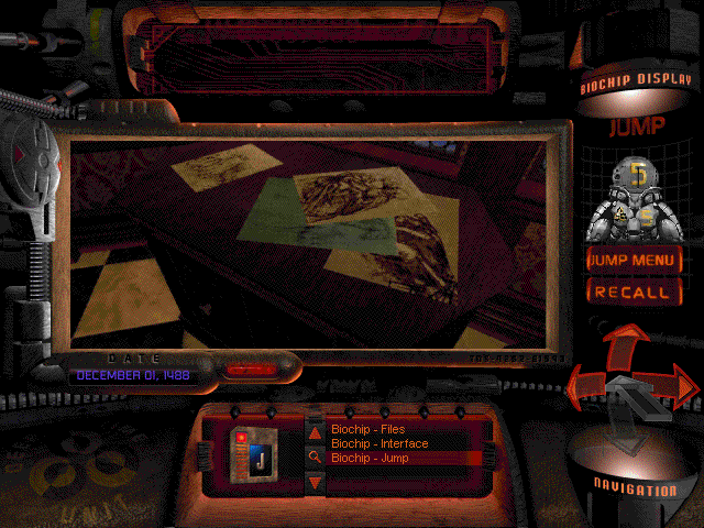 The Journeyman Project 2: Buried in Time (Windows 3.x) screenshot: Da Vinci's sketches