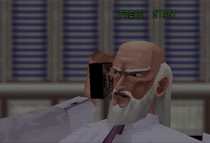 Die Hard Arcade (SEGA Saturn) screenshot: Not Alan Rickman