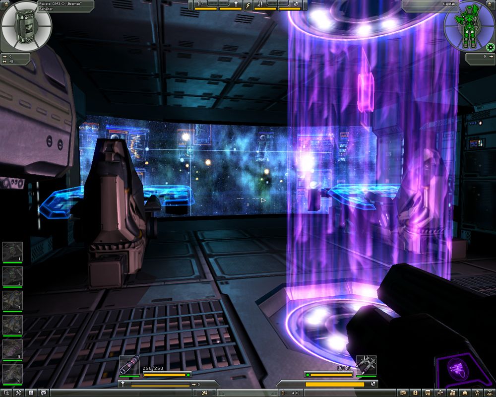 Parkan II (Windows) screenshot: The ship's command bridge