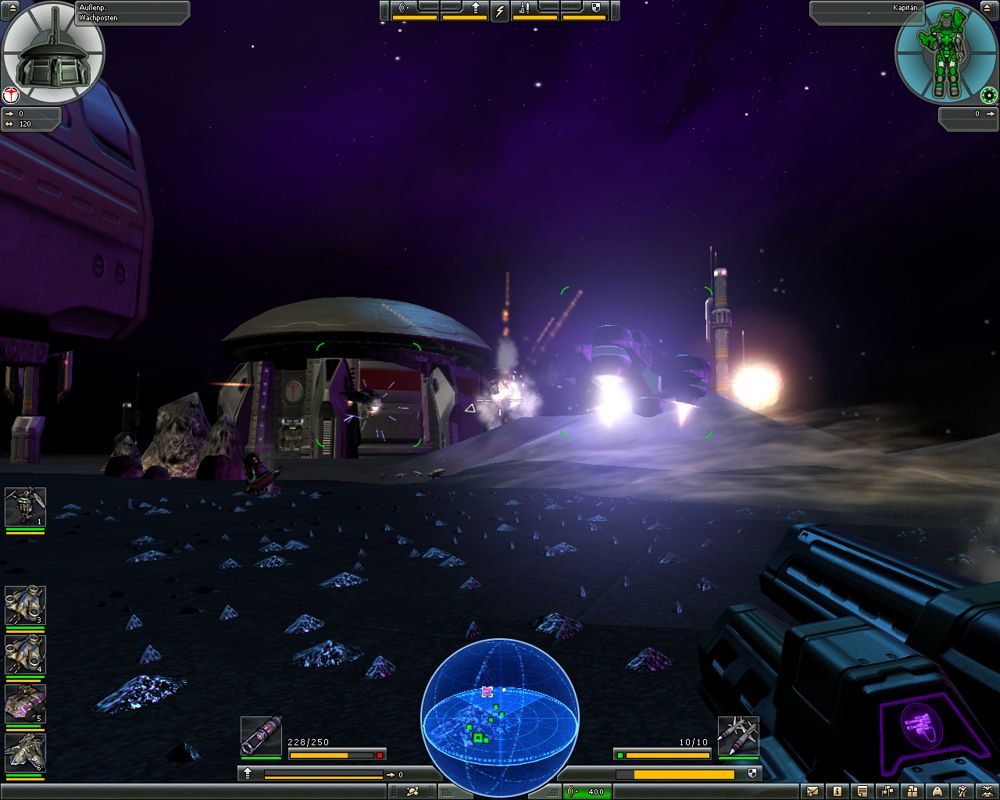 Parkan II (Windows) screenshot: Hostile outposts are conquerable by force