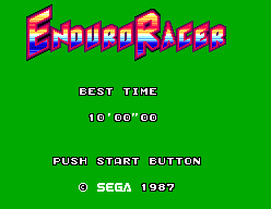 Enduro Racer (SEGA Master System) screenshot: Title