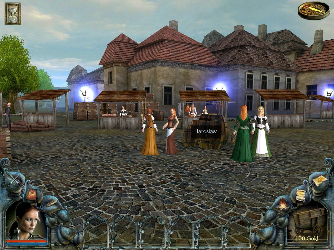 Gods: Lands of Infinity - Special Edition (Windows) screenshot: The market place is full of people.