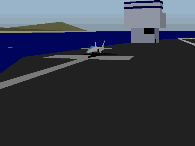 F/A-18 Hornet (Macintosh) screenshot: Aircraft Carrier - Ready for Takeoff